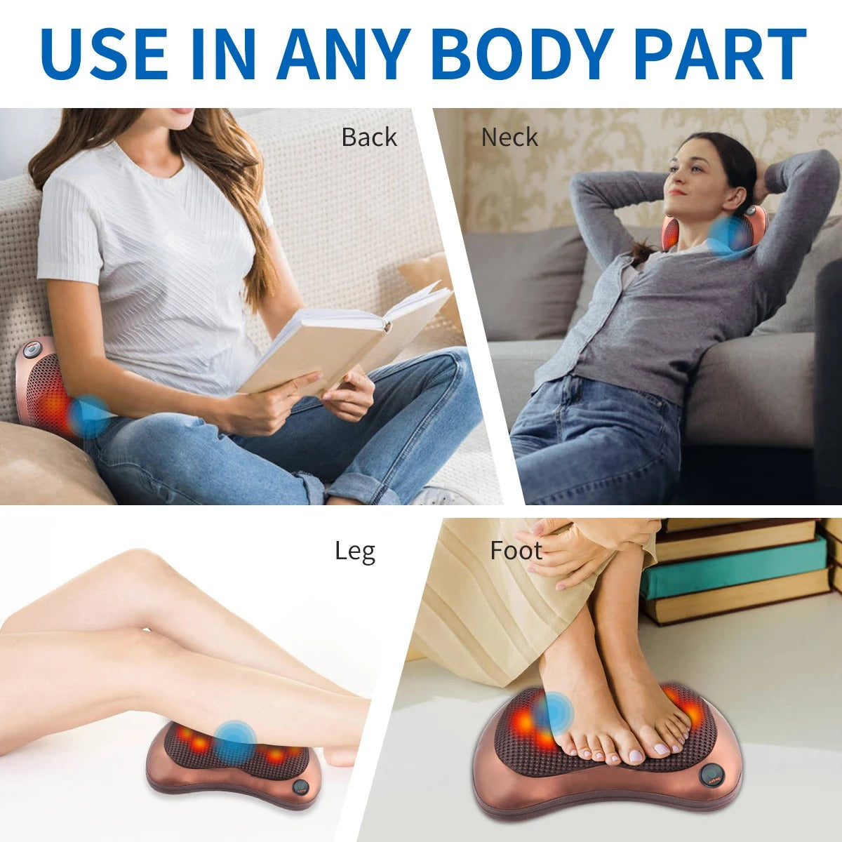 Shiatsu Back and Neck Massager Pillow with Heat.